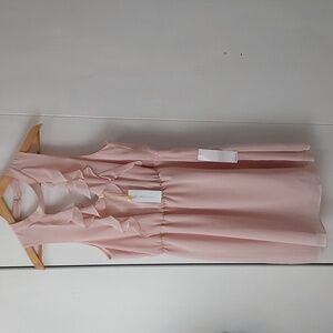 BCBG Womens Blush Rose Pink Delicate Feminine Sleeveless Dress Sz.Medium